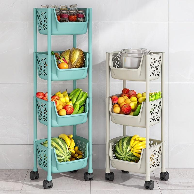 1pc Shelf Floor Storage Basket For Living Room Toy Storage Rack