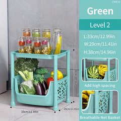 1pc Shelf Floor Storage Basket For Living Room Toy Storage Rack