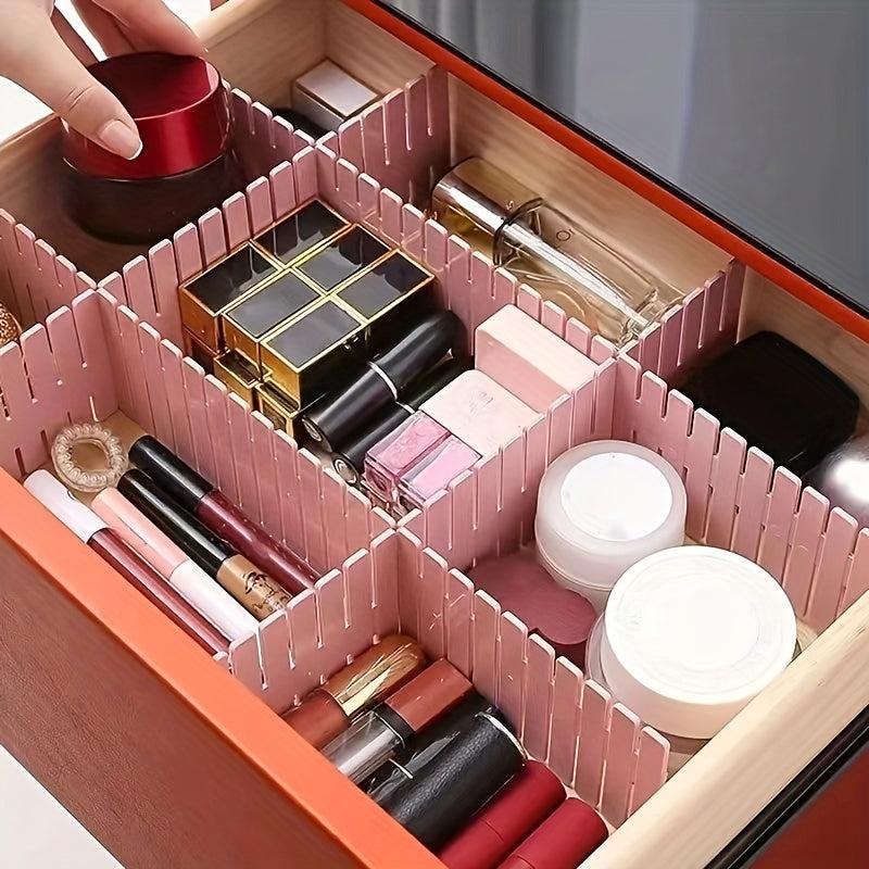 4pcs Adjustable Grid Drawer Dividers DIY Closet Separator Tidy Organizer