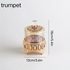 Crystal Glass Jar with Lid - Decorative Snack Storage Canister