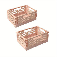 5pcs Desktop Folding Storage Basket for Snacks and More