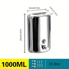 Stainless Steel Bathroom Soap & Shampoo Dispenser