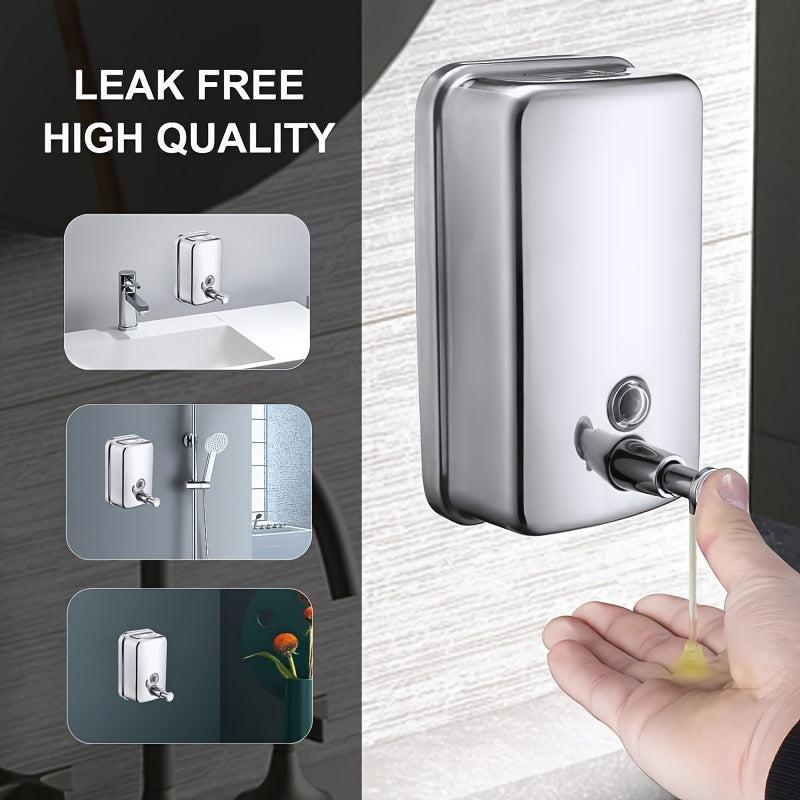 Stainless Steel Bathroom Soap & Shampoo Dispenser