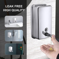 Stainless Steel Bathroom Soap & Shampoo Dispenser