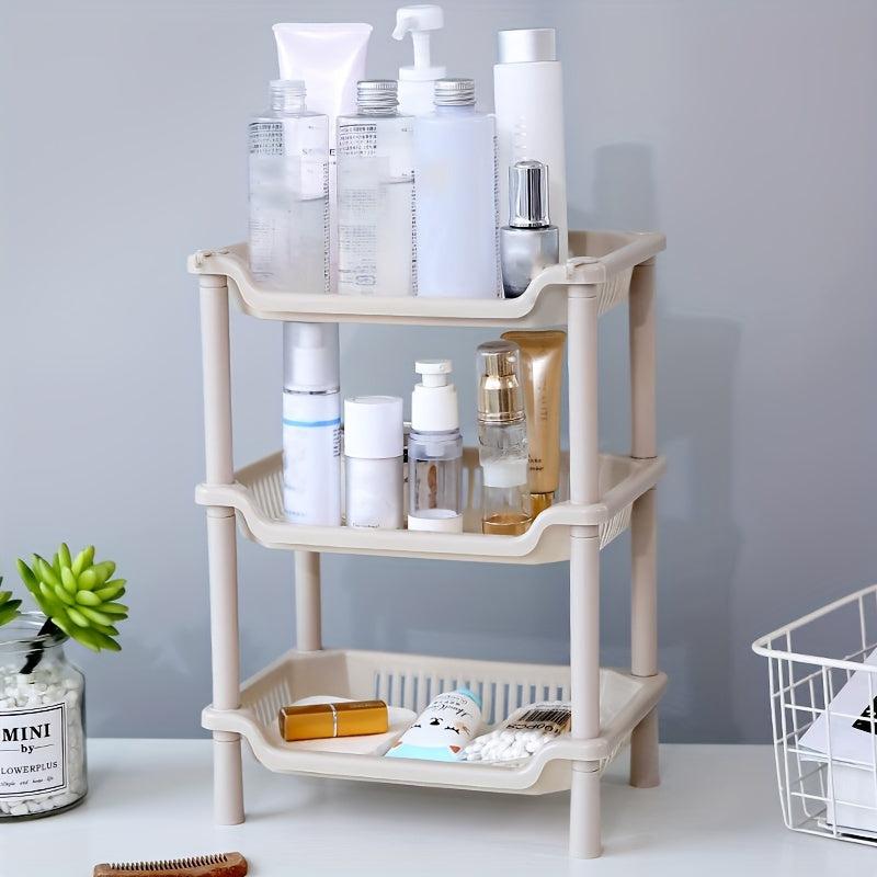 Double layer Desktop Rack Bathroom Storage Floor to Ceiling Triangle Square