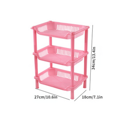 Double layer Desktop Rack Bathroom Storage Floor to Ceiling Triangle Square