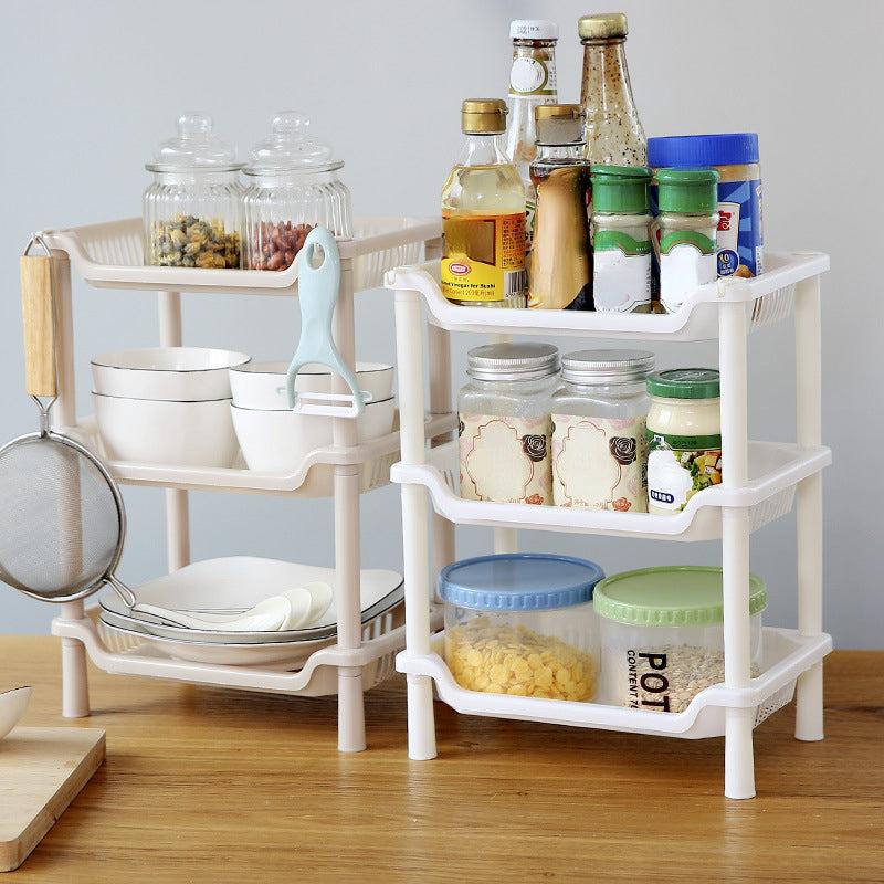 Double layer Desktop Rack Bathroom Storage Floor to Ceiling Triangle Square