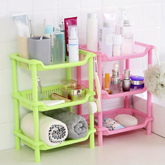 Double layer Desktop Rack Bathroom Storage Floor to Ceiling Triangle Square