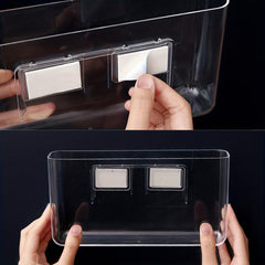 Transparent Pencil Holder Wall Mounted Note Phone Stationery Sto