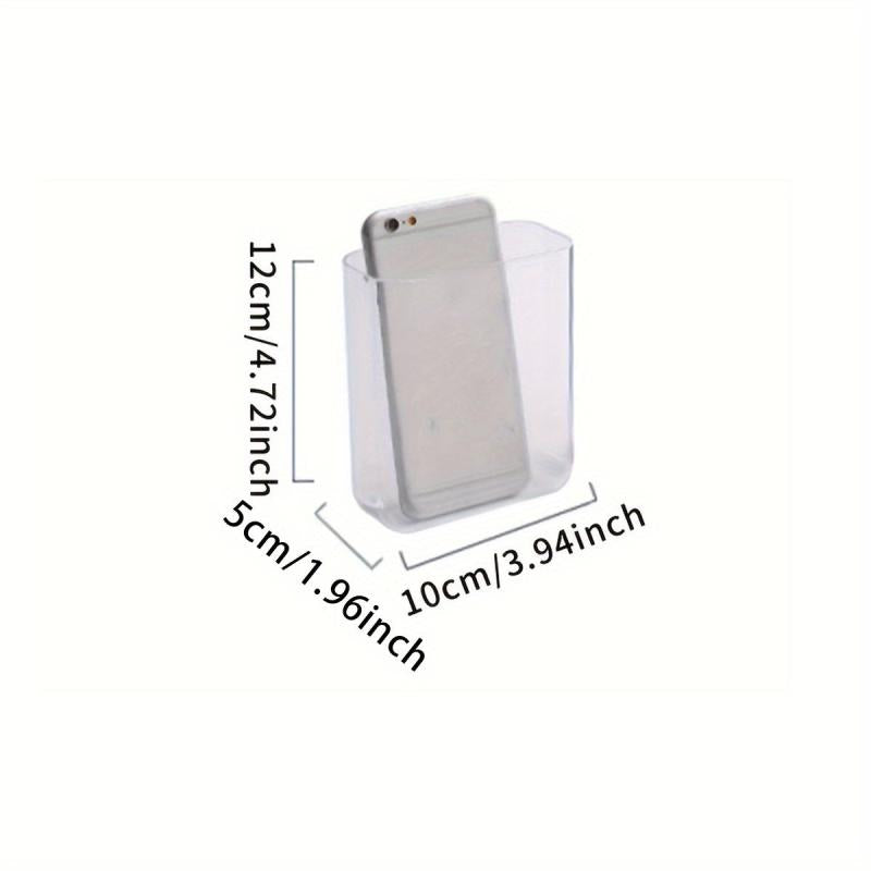 Transparent Pencil Holder Wall Mounted Note Phone Stationery Sto