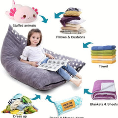 Stuffed Animal Storage Bean Bag Chair Soft Cover