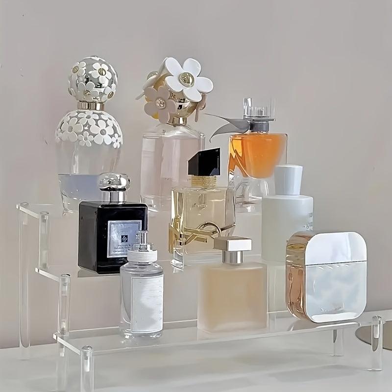 Acrylic Perfume Organizer with Tiered Display Stand