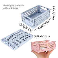 4pcs Foldable Storage Basket for Home Kitchen Classroom Office Bathroom