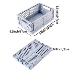 4pcs Foldable Storage Basket for Home Kitchen Classroom Office Bathroom