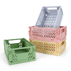 4pcs Foldable Storage Basket for Home Kitchen Classroom Office Bathroom