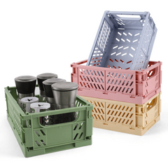 4pcs Foldable Storage Basket for Home Kitchen Classroom Office Bathroom