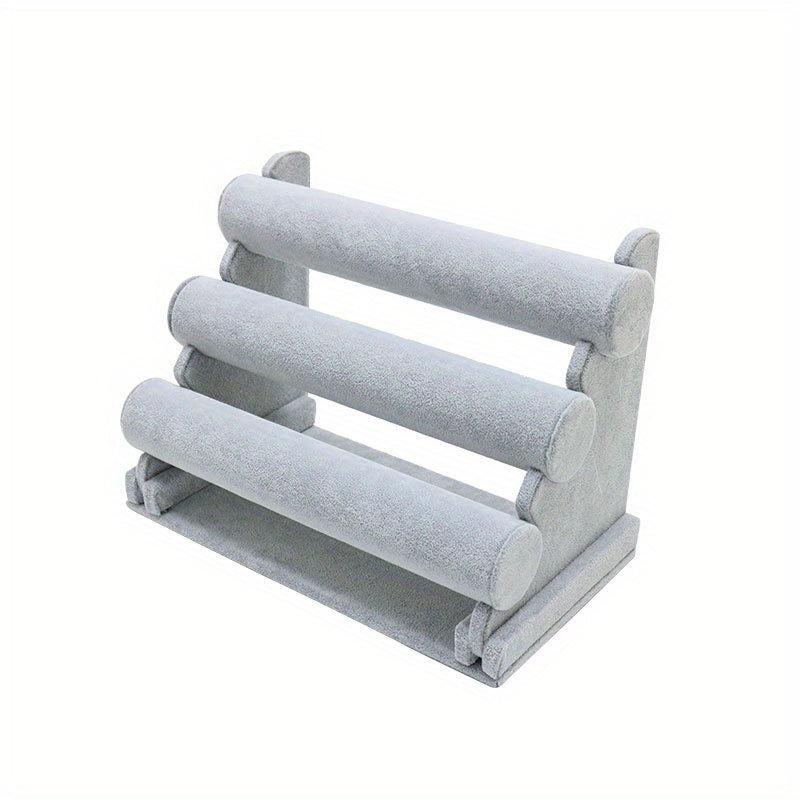 3 Layer Velvet Bracelet Stand Organizer Display Jewelry