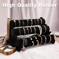 3 Layer Velvet Bracelet Stand Organizer Display Jewelry