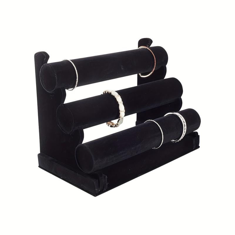 3 Layer Velvet Bracelet Stand Organizer Display Jewelry