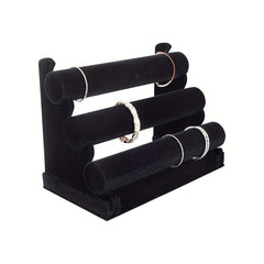 3 Layer Velvet Bracelet Stand Organizer Display Jewelry