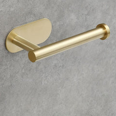 Golden Toilet Paper Holder Wall Mounted Bathroom Storage Rack
