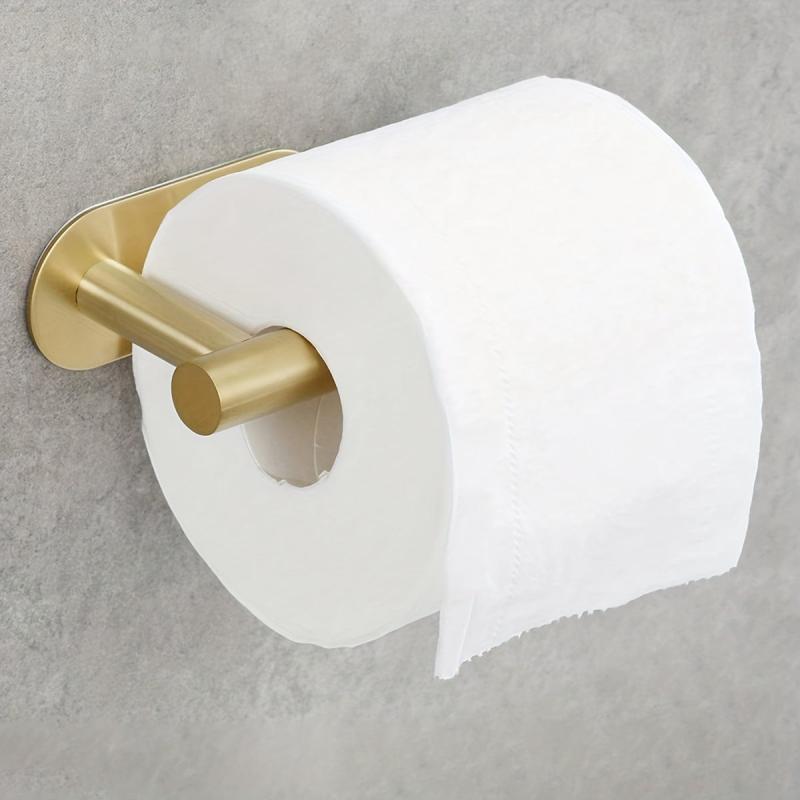 Golden Toilet Paper Holder Wall Mounted Bathroom Storage Rack