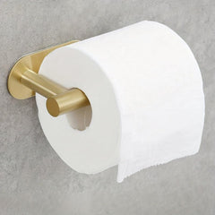 Golden Toilet Paper Holder Wall Mounted Bathroom Storage Rack