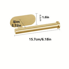 Golden Toilet Paper Holder Wall Mounted Bathroom Storage Rack