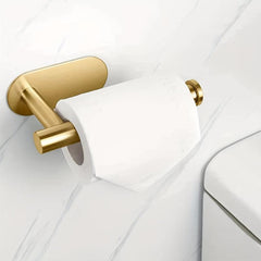 Golden Toilet Paper Holder Wall Mounted Bathroom Storage Rack