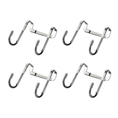 4pcs Stainless Steel Cabinet Hooks - Bathroom and Bedroom Organizer