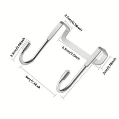 4pcs Stainless Steel Cabinet Hooks - Bathroom and Bedroom Organizer