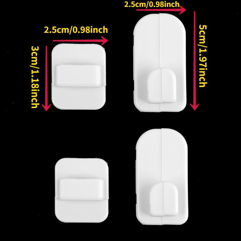 4pcs Remote Control Sticky Hook Self-adhesive Strong Holder Space Saving