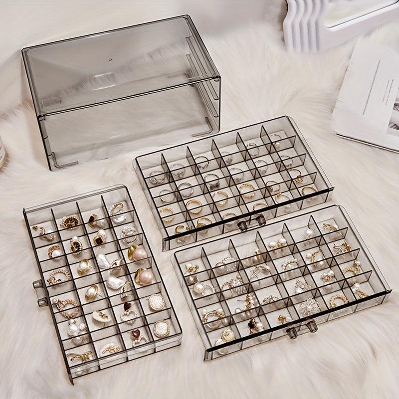 72 Grids Jewelry Storage Box Large Capacity Organizer