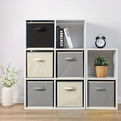 3pcs 27 Storage Cubes Foldable Storage Bins With Handles Fabric