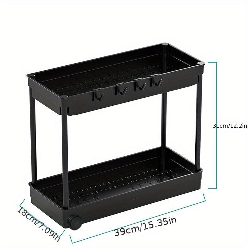 Under Sink Double Layer Stainless Steel Storage Rack