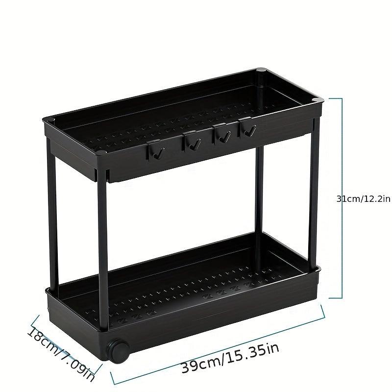 Under Sink Double Layer Stainless Steel Storage Rack