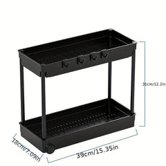 Under Sink Double Layer Stainless Steel Storage Rack