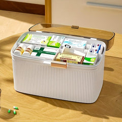 First Aid Box Plastic Storage Portable Travel Medicine Container