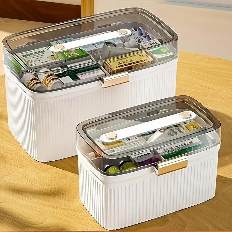 First Aid Box Plastic Storage Portable Travel Medicine Container