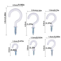 70pcs Heavy Duty Screw Hooks for Hanging Outdoor Lights Plants