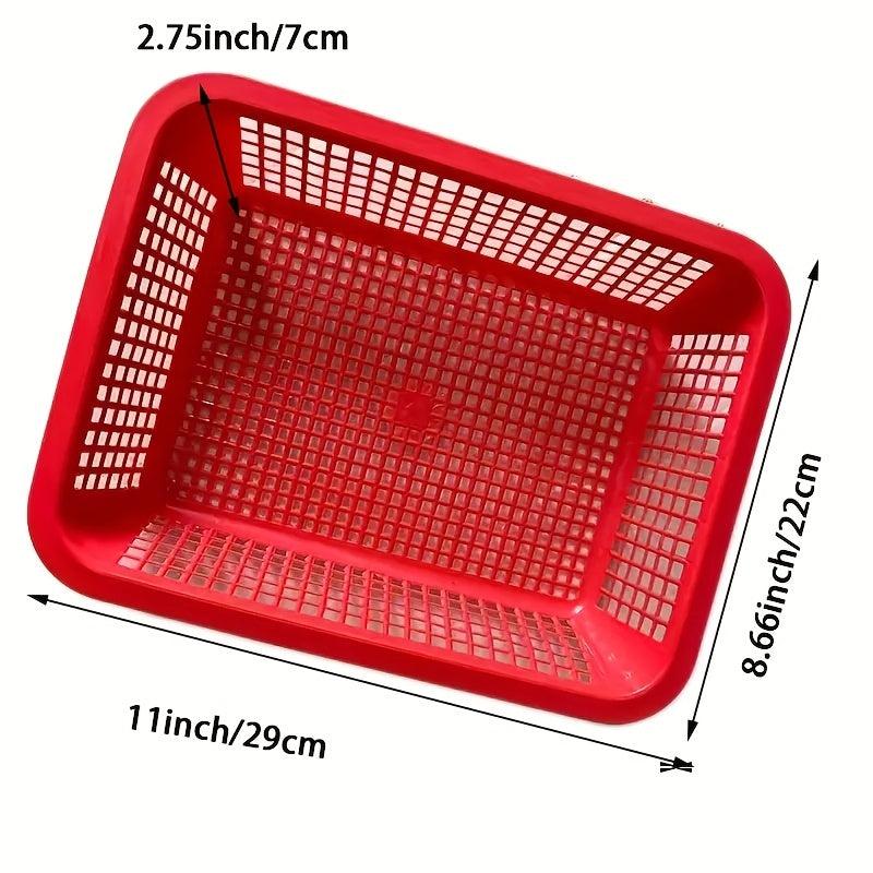 4pcs Plastic Fruit Storage Basket Fresh Food Storage Box