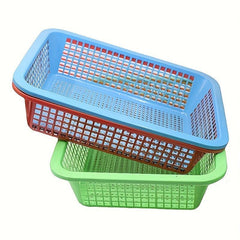 4pcs Plastic Fruit Storage Basket Fresh Food Storage Box