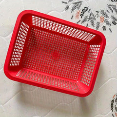 4pcs Plastic Fruit Storage Basket Fresh Food Storage Box