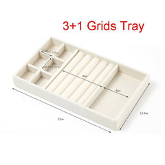 Portable Velvet Jewelry Tray Stackable Jewelry Holder