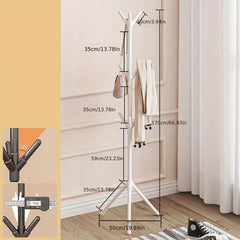 Iron Art Coat Stand Floor to Ceiling Coat Rack