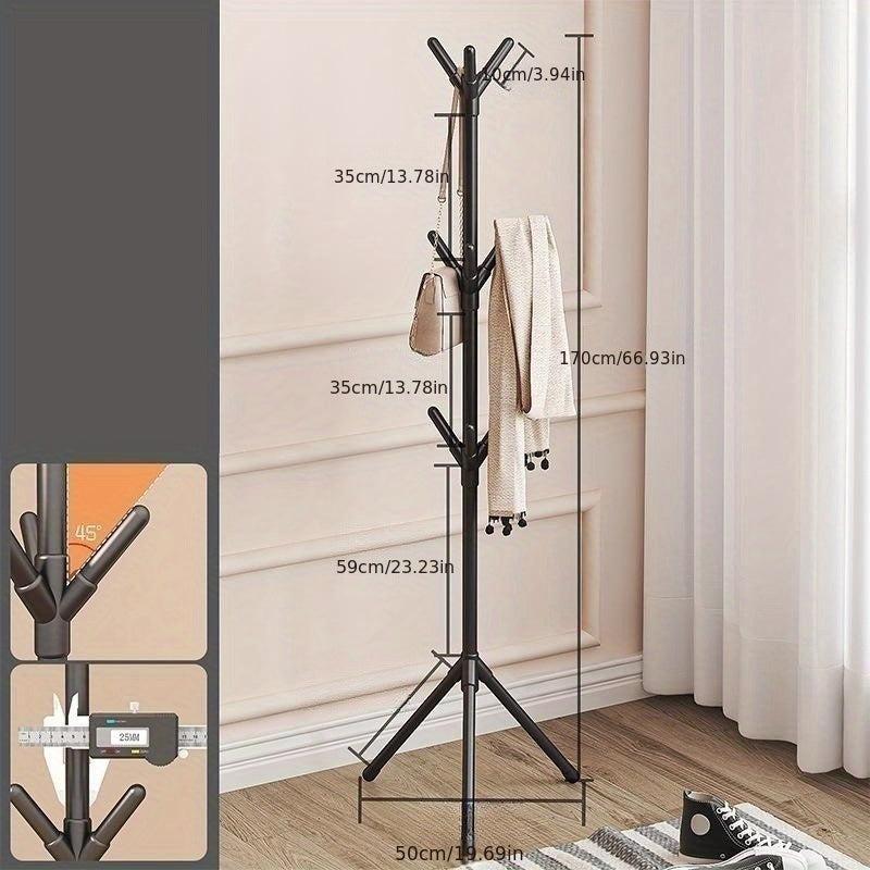 Iron Art Coat Stand Floor to Ceiling Coat Rack