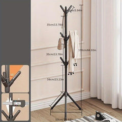 Iron Art Coat Stand Floor to Ceiling Coat Rack