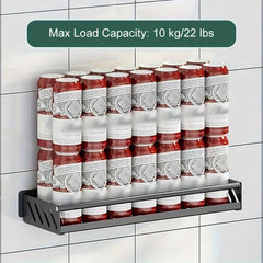 Wall Mounted Seasoning and Bathroom Storage Rack