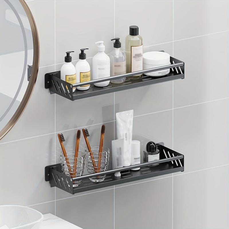 Wall Mounted Seasoning and Bathroom Storage Rack