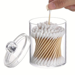 Clear Plastic Swab Holders With Lid - Dust-proof Storage Jars